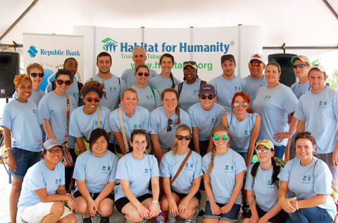 Austin Peay State University Students spend spring break building houses with Habitat for Humanity.