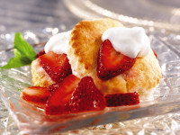 Flaky Southern Biscuit Shortcake is the perfect complement to juicy strawberries and real whipped cream.
