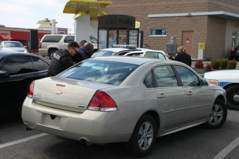 Clarksville Polilce Officers take suspect Craig A. Funches into custody (Jim Knoll/Clarksville Police Department)