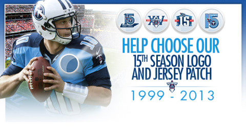 Fans to Choose Logo Commemorating 15th Season of Tennessee Titans Football