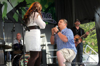 Chris Huff proposes to his girlfriend, Hayley Downey, on stage during Black Velvette's show.