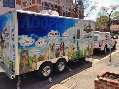 Montgomery County Animal Control Mobile Adoption Trailer.