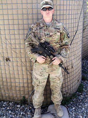 Army Sgt. Daniel Clampitt, an artilleryman assigned to 3rd Battalion, 320th Field Artillery Regiment, 3rd Brigade Combat Team “Rakkasans,” 101st Airborne Division (Air Assault), is a member of the partnership team to train the Afghan National Army Artilleryman at Camp Parsa, Afghanistan, March 30, 2013. Clampitt has worked with the 203rd Afghan Army Corps, 1st Infantry Brigade, 4th Kandak, D-30 Heavy Koy throughout the deployment to improve their efficiency with the D-30 Howitzer Cannon. (U.S. Army Photo by Spc. Brian Smith-Dutton TF 3/101 Public Affairs)