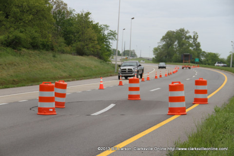 The sinkhole on the Purple Heart Parkway