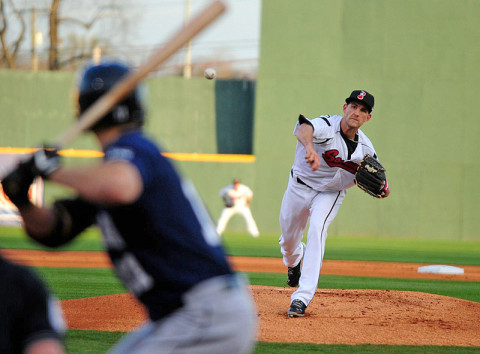 Nashville Sounds right-hander Johnny Hellweg hurls five scoreless frames in Triple-A Debut. (Mike Strasinger - sportsnashville.net)