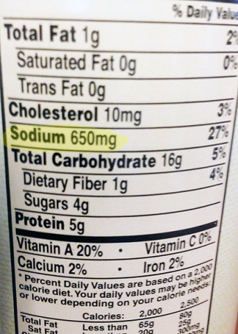 Sodium Label. (Courtesy American Heart Association)