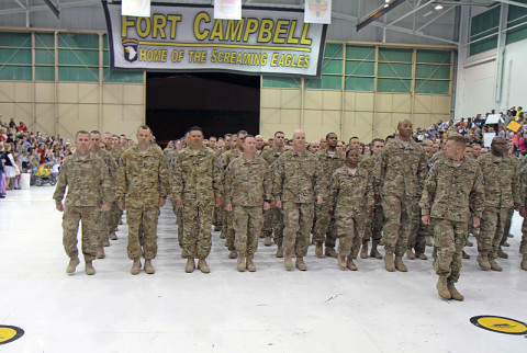 Fort Campbell 101st Combat Aviation Brigade and 3rd Brigade Combat Team Soldiers return home from Afghanistan from a job well done. Fort Campbell 101st Combat Aviation Brigade and 3rd Brigade Combat Team Soldiers return home from Afghanistan from a job well done.