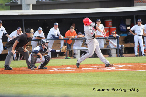 APSU Junior first baseman Craig Massoni had two home runs and five RBI to lead Austin Peay past UT Martin, Friday night. APSU Baseball. (Lisa Kemmer)