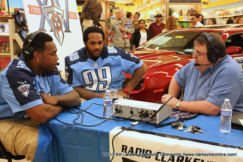 Greg Walker from WJZM 1400 AM interviews  linebacker Akeem Ayers, and defensive tackle Jurrell Casey.