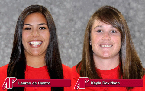 Austin Peay Softball's Lauren de Castro and Kayla Davidson honored by OVC.