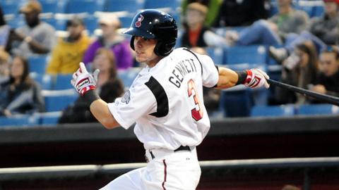 Nashville Sounds Scooter Gennett Goes 2-for-4 To Raise Average To .366 For Nashville. (Mike Strasinger - Nashville Sounds) Nashville Sounds Scooter Gennett Goes 2-for-4 To Raise Average To .366 For Nashville. (Mike Strasinger - Nashville Sounds)