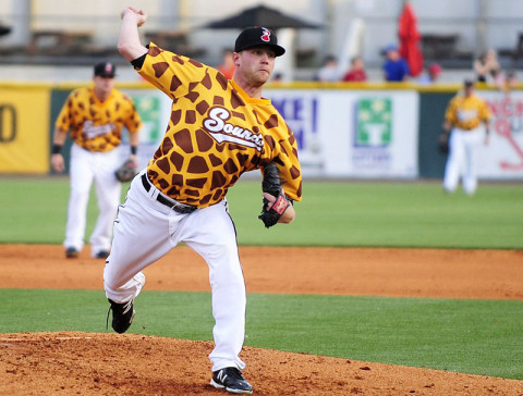 Nashville Sounds Pitcher R.J. Seidel. (Mike Strasinger / SportsNashville.net)