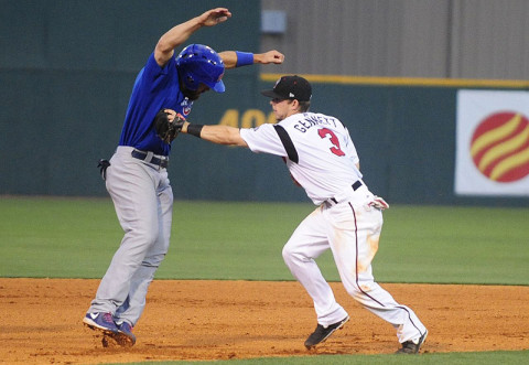 Nashville Sounds Scooter Gennett. (Mike Strasinger / SportsNashville.net)