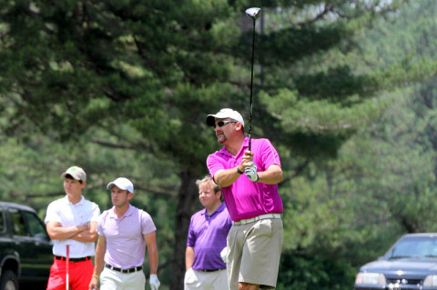 Jeff Chandler tees off at the Commanding General’s Golf Tournament at Fort Campbell's Cole Park Golf Course. (Bill Larson - Clarksville Sports Network)