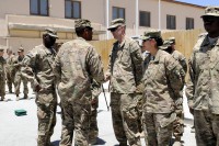 Task Force Lifeliner reenlist soldiers during the Fourth of July