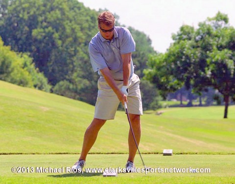 Todd Morris tees off during the Clarksville City Amateur Golf Championship