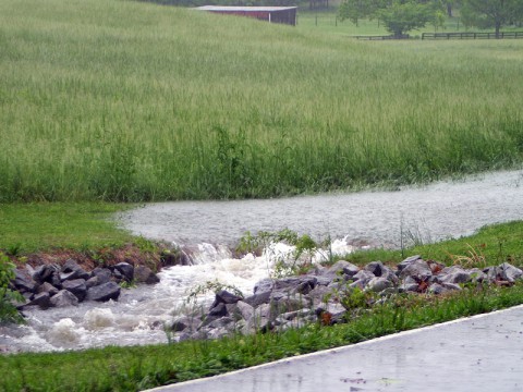 Recent rain and storms fell on an already saturated ground creating heavy run off and flooding.