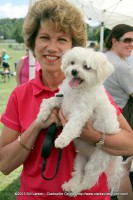 Clarksville mayor Kim McMillan and her dog Stevie Ray, a Maltese