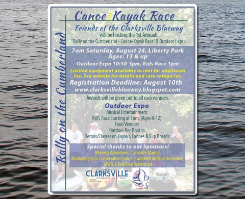 Canoe/Kayak Race and Outdoor Expo on August 24th at Liberty Park.