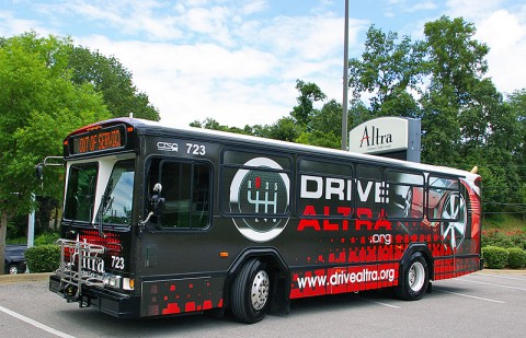 Altra Federal Credit Union wrapped Clarksville Transit System Bus