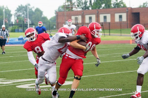 Austin Peay’s Offense breaks a big play. Austin Peay’s Offense breaks a big play.