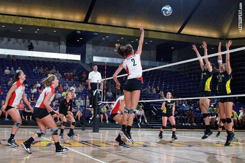 Senior Calyn Hull posted a career-high 10 kills in the Lady Govs loss to Ball State, Friday. (Brittney Sparn - APSU Sports Information)