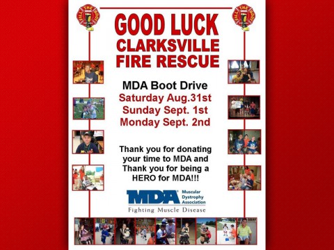 Help Clarksville Firefighters raise money for Muscular Dystrophy this Labor Day Weekend.