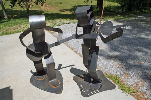 Metal Music Men part of display at Planters Bank in August. Metal Music Men part of display at Planters Bank in August.