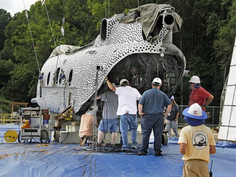 Preparations for crash testing an aircraft can take years and incredibly complex. (Image Credit: NASA Langley / David C. Bowman)