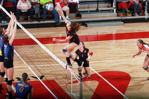 Senior Lauren Henderson and the Lady Govs volleyball team travel to Murfreesboro for the MT Invitational, Friday and Saturday. (Brittney Sparn - APSU Sports Information)