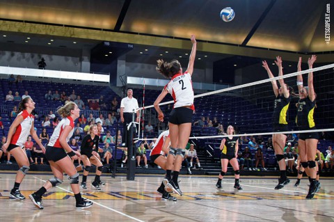 Austin Peay Women's Volleyball defeats North Dakota at MT Invitational. (Brittney Sparn/APSU Sports Information)