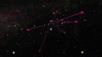 The locations of brown dwarfs discovered by NASA’s Wide-field Infrared Survey Explorer, or WISE, and mapped by NASA’s Spitzer Space Telescope, are shown in this diagram. The view is from a vantage point about 100 light-years away from the sun, looking back toward the constellation Orion. (Image credit: NASA/JPL-Caltech)