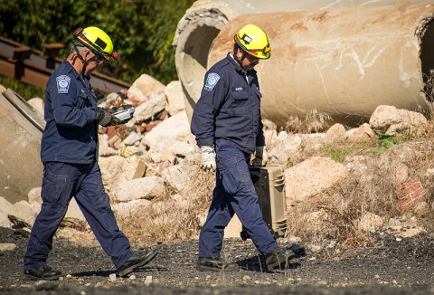 This picture is from a test of the Finding Individuals for Disaster and Emergency Response (FINDER) prototype technology at the Virginia Task Force 1 Training Facility in Lorton, VA. (NASA)