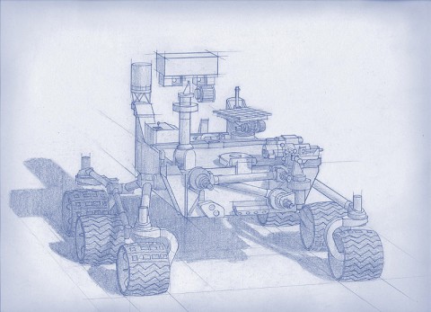 Planning for NASA's 2020 Mars rover envisions a basic structure that capitalizes on the design and engineering work done for the NASA rover Curiosity, which landed on Mars in 2012, but with new science instruments selected through competition for accomplishing different science objectives. (NASA/JPL-Caltech)