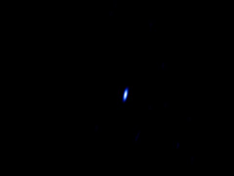 In February 2013, the National Radio Astronomy Observatory's 5,000-mile-wide Very Long Baseline Array (VLBA) made this image of Voyager 1's radio signal from interstellar space. In February 2013, the National Radio Astronomy Observatory's 5,000-mile-wide Very Long Baseline Array (VLBA) made this image of Voyager 1's radio signal from interstellar space.