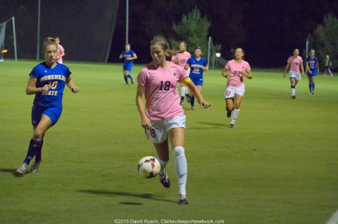 APSU Women's Soccer Loses to Morehead State 3-2. (David Roach-Clarksville Sports Network) APSU Women's Soccer Loses to Morehead State 3-2. (David Roach-Clarksville Sports Network)