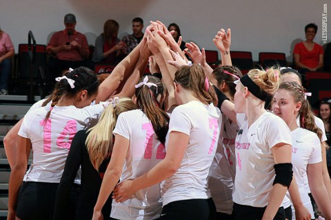 Austin Peay Women's volleyball gets OVC Tournament play underway when it faces Southeast Missouri in a 3:30pm, Thursday contest. (Brittney Sparn/APSU Sports Information)