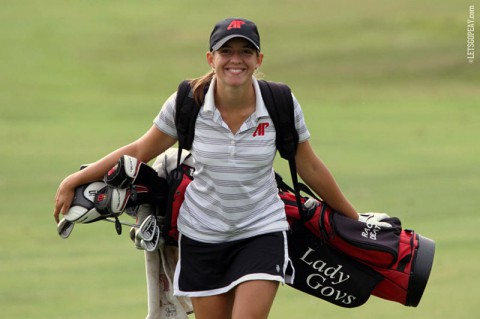 Senior Rachel Deaton posted a team-best 74, Tuesday, and moved into fifth-place individually at the F&M Bank APSU Intercollegiate at the Clarksville Country Club. (APSU Sports Information)