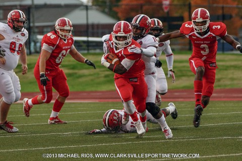 Austin Peay's Omar Williams rushes for 179 yards. APSU Football.