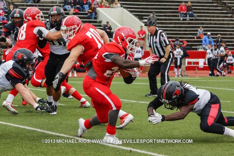 Austin Peay runningback Omar Williams rushed for 108 yards on 18 carries Saturday against SEMO.