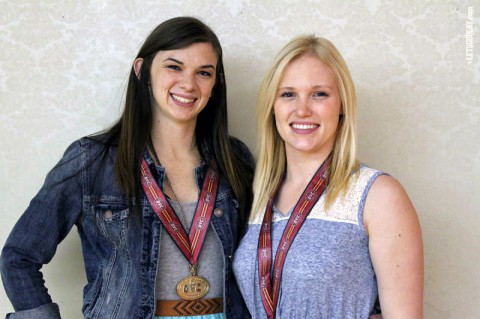 Lauren Henderson and Sammie Ebright, Austin Peay Women's Volleyball. (APSU Sports Information)