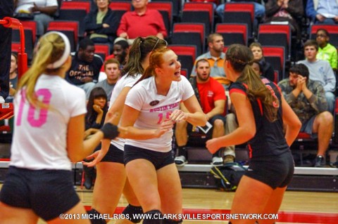 Austin Peay Women's get OVC Tournament win over Southeast Missouri Thursday. (Michael Rios-Clarksville Sports Network)