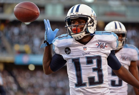 Tennessee Titans receiver Kendall Wright (13). (Kirby Lee-USA TODAY Sports) Tennessee Titans receiver Kendall Wright (13). (Kirby Lee-USA TODAY Sports)
