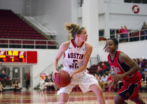 Austin Peay Women's Basketball loses to No. 7 Louisville Cardinals.