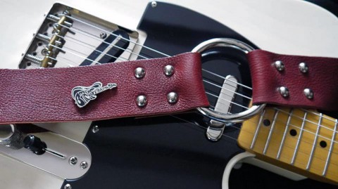 Bitchstraps - custom-made leather guitar strap. Bitchstraps - custom-made leather guitar strap.