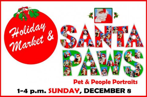 Santa Paws Portraits and Holiday Market this Saturday.