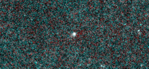 NASA's NEOWISE mission captured images of comet C/2013 A1 Siding Spring, which is slated to make a close pass by Mars on Oct. 19, 2014. The infrared pictures reveal a comet that is active and very dusty even though it was about 355 million miles (571 million kilometers) away from the sun on Jan. 16, 2014, when this picture was taken. (NASA/JPL-Caltech)