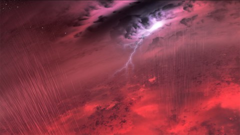 This artist's concept shows what the weather might look like on cool star-like bodies known as brown dwarfs. These giant balls of gas start out life like stars, but lack the mass to sustain nuclear fusion at their cores, and instead, fade and cool with time. (NASA/JPL-Caltech/University of Western Ontario/Stony Brook University) This artist's concept shows what the weather might look like on cool star-like bodies known as brown dwarfs. These giant balls of gas start out life like stars, but lack the mass to sustain nuclear fusion at their cores, and instead, fade and cool with time. (NASA/JPL-Caltech/University of Western Ontario/Stony Brook University)