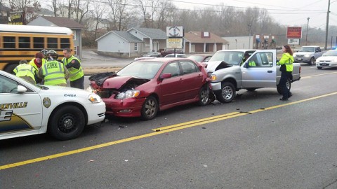 Traffic Crash on Fort Campbell Boulevard (41A) near Gate 1.