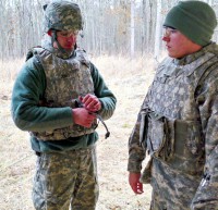 Soldiers assigned to 591st Engineer Company, prepare detonation chord to be used for explosive charges on a range here, Jan. 24, 2014. The 591st joined the Rakkasans in January 2014 and have already spent a great deal of time at ranges to enhance their skill sets as combat engineers. (U.S. Army)